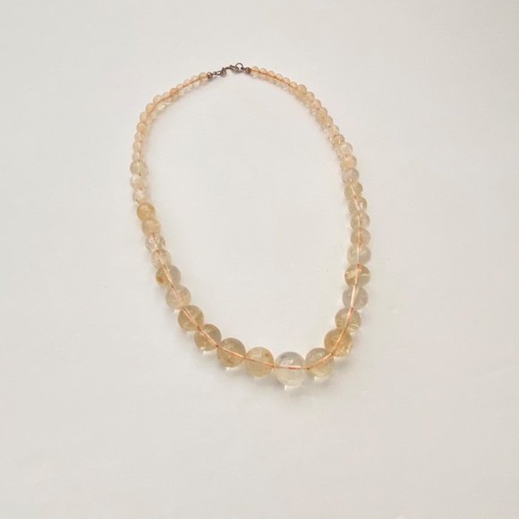 Natural Citrine Gemstone Necklace - Picture 3 of 3